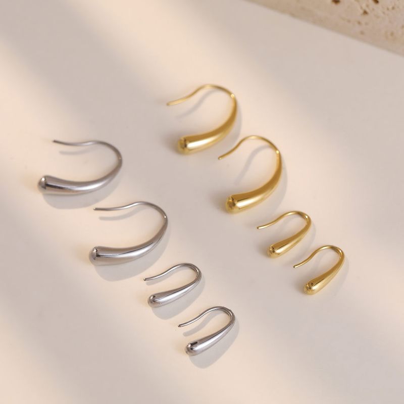 1 Paar Einfacher Stil Irregulär Rostfreier Stahl Ohrhaken