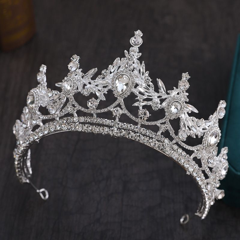 Glam Crown Alloy Inlay Rhinestones Crown