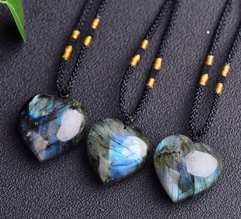 Simple Style Heart Shape Natural Stone Wholesale Pendant Necklace