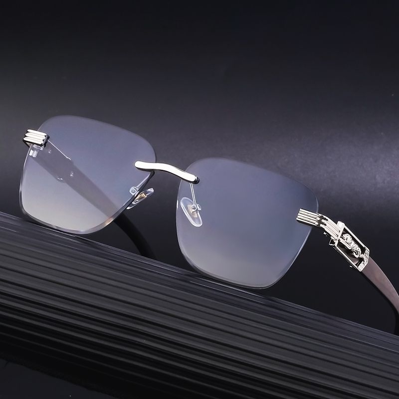 Casual Solid Color Pc Square Frameless Men's Sunglasses