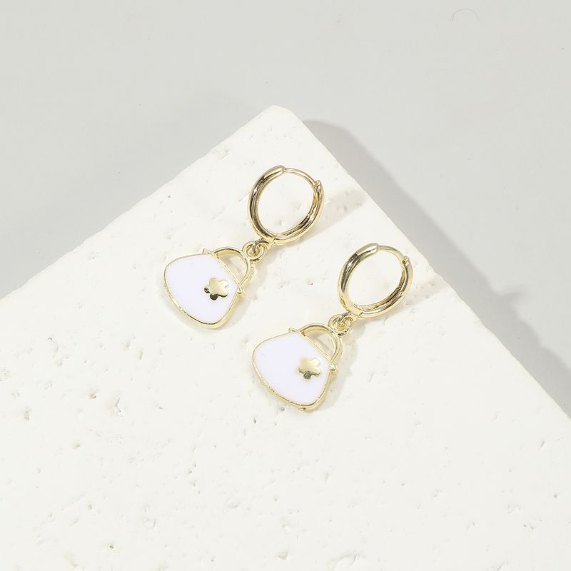 Wholesale Jewelry 1 Pair Korean Style Bag Alloy Drop Earrings