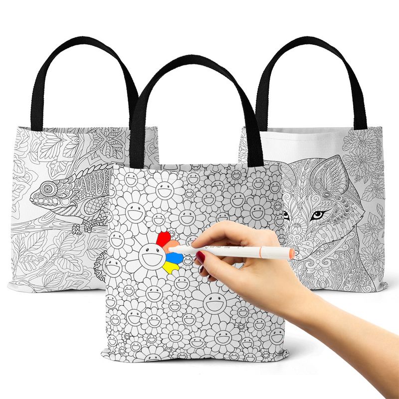 Kid's Women's Basic Flower Polyester Shopping Bags