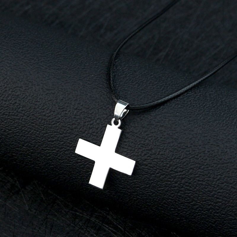 Wholesale Hip-hop Cross Stainless Steel Titanium Steel Pendant Necklace