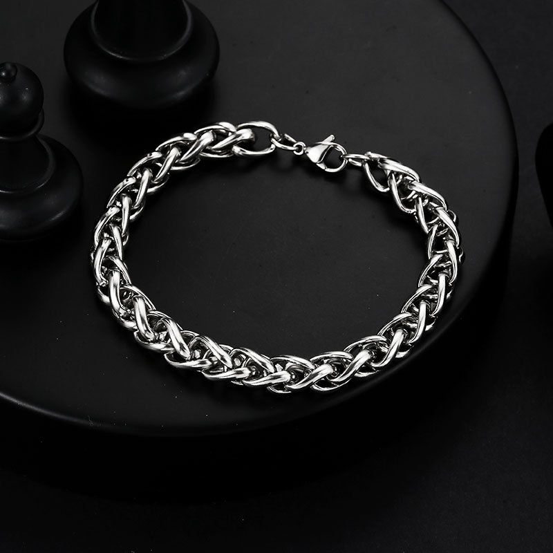 Hip-hop Geometric Stainless Steel Chain Men's Bracelets