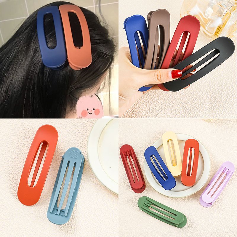 Sweet Solid Color Plastic Handmade Hair Clip 1 Piece