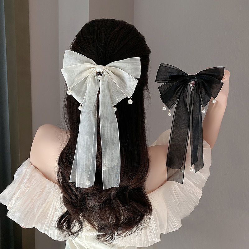 Fashion Bow Knot Cloth Ribbon Hair Clip 1 Piece