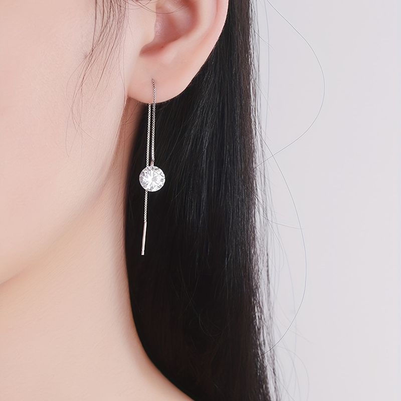 Wholesale Jewelry 1 Pair Elegant Geometric Arylic Alloy Ear Line