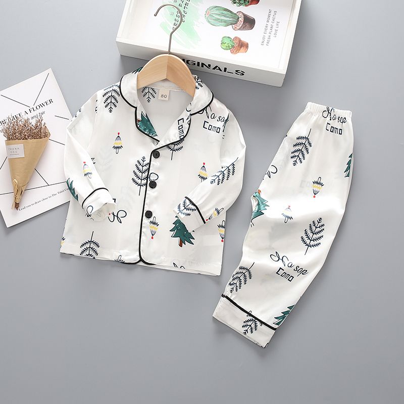 Cute Christmas Tree Printing Polyester Underwear & Sleepwear