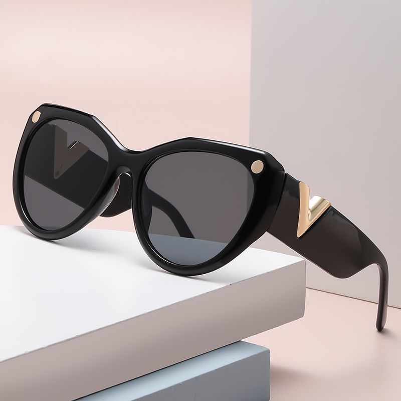 Lässig Moderner Stil Einfarbig Pc Katzenauge Vollbild Sonnenbrille Der Frauen