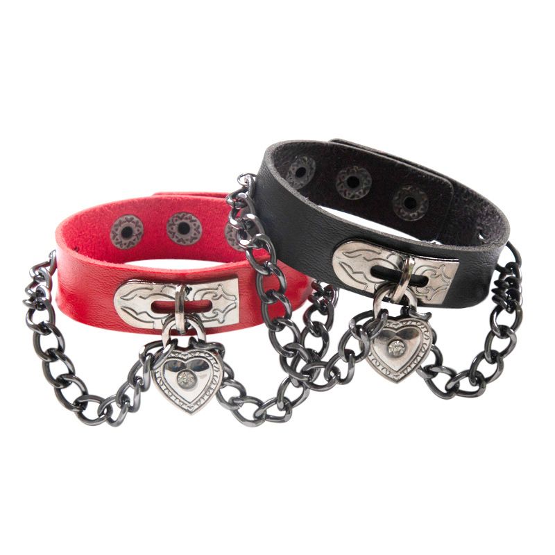 Punk Forma De Corazón Cuero Sintético Aleación Unisexo Pulsera