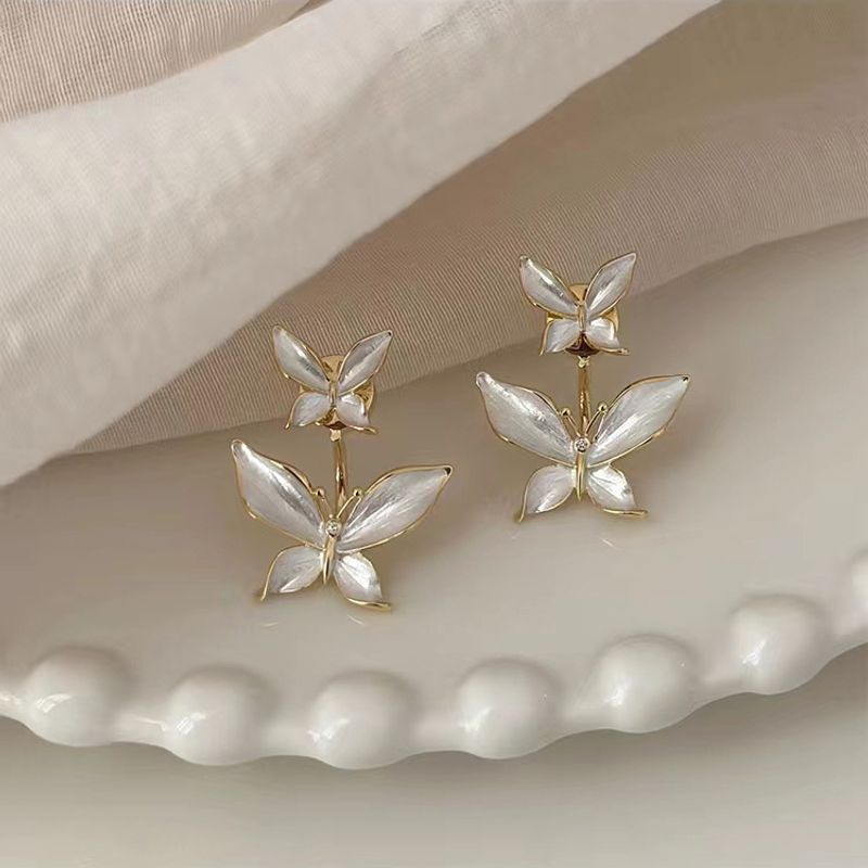 Fairy Style Elegant Vintage Style Butterfly Alloy Women's Ear Studs