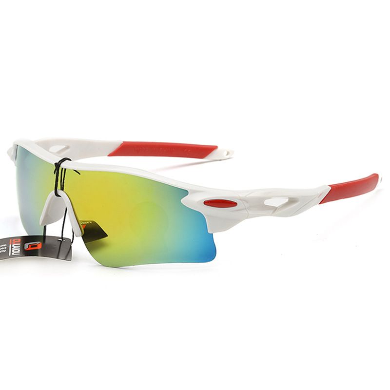 Sports Color Block Pc Square Half Frame Sports Sunglasses
