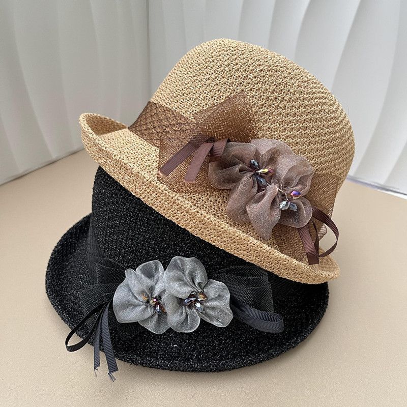 Women's Casual Flower Bow Knot Sun Hat