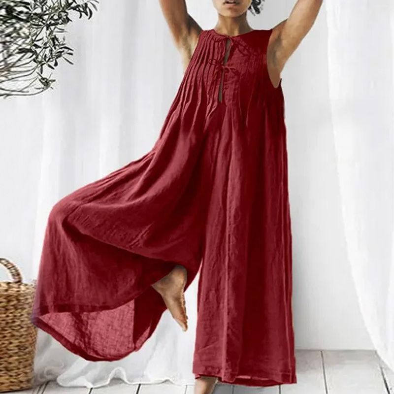 Women's Daily British Style Solid Color Full Length Jumpsuits
