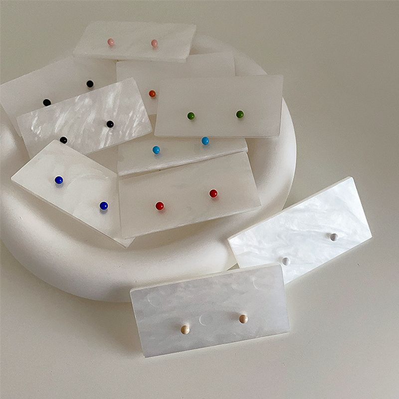 Wholesale Jewelry 1 Pair Simple Style Round Metal Ear Studs