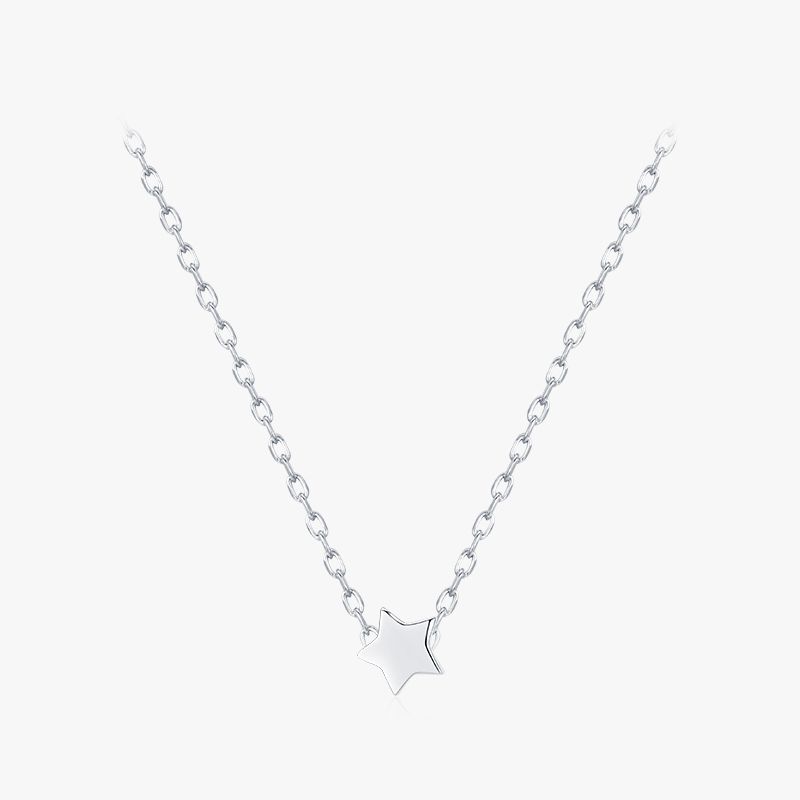 Cute Star Sterling Silver Plating Silver Plated Necklace