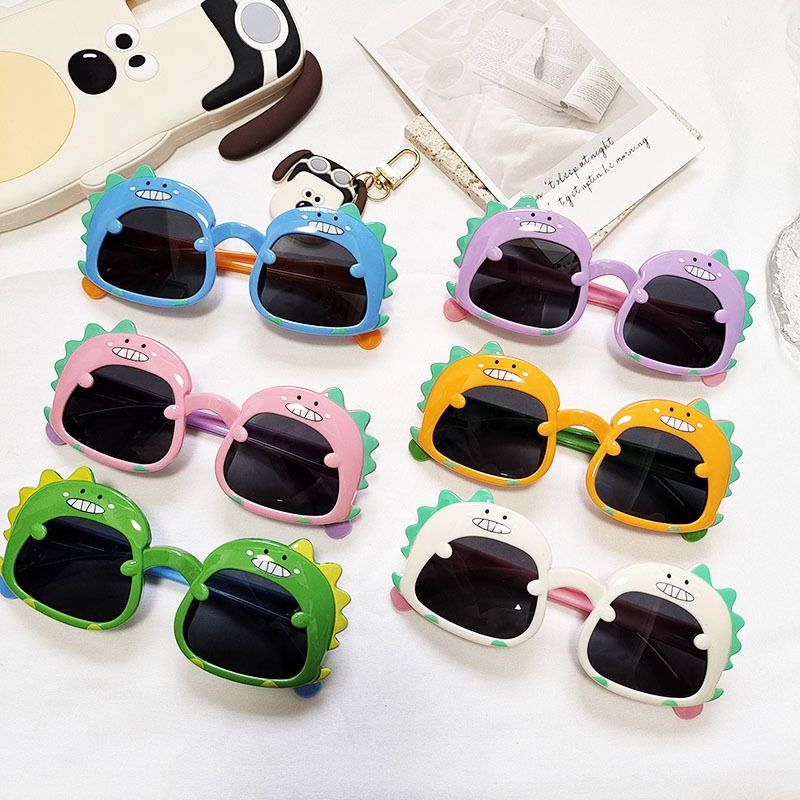 Cute Dinosaur Ac Oval Frame Full Frame Kids Sunglasses