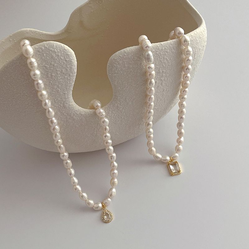 Simple Style Geometric Freshwater Pearl Necklace