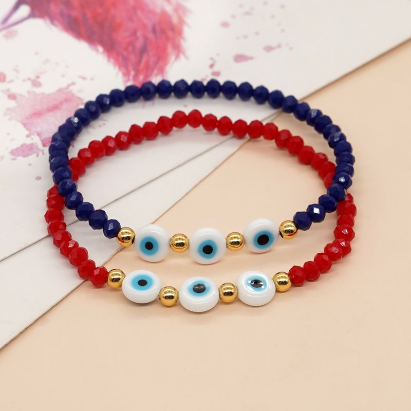 1 Piece Bohemian Eye Artificial Crystal Beaded Women's Bracelets