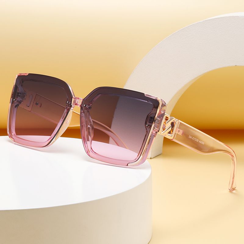 Ins-stil Mode Einfarbig Pc Quadrat Vollbild Sonnenbrille Der Frauen