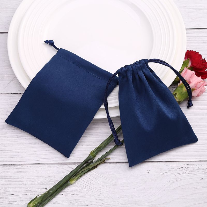 1 Piece Retro Solid Color Cloth Drawstring Jewelry Packaging Bags