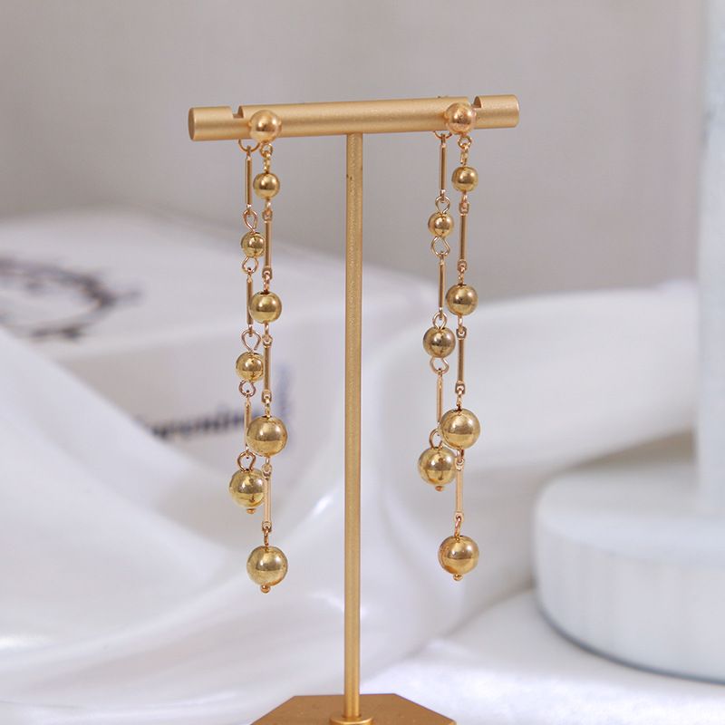 1 Pair Sweet Bell Plastic Plating Women's Drop Earrings