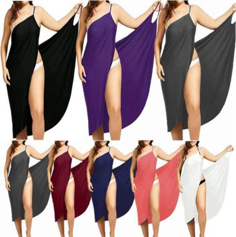 Women's Simple Style Solid Color 1 Piece Cover Ups