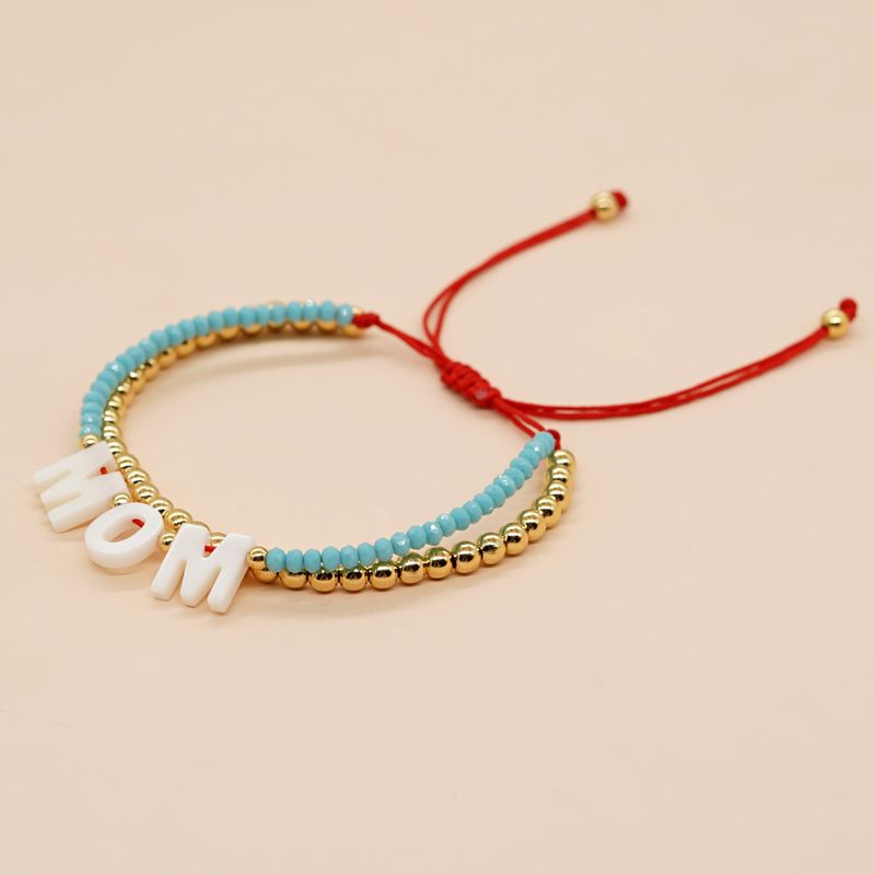 1 Piece Mama Bohemian Letter Miyuki Db Beads Tassel Mother's Day Women's Bracelets