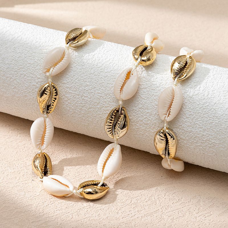 Vacation Shell Shell Plating None Women'S Bracelets Necklace