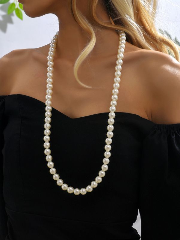 Simple Style Round Imitation Pearl Wholesale Necklace