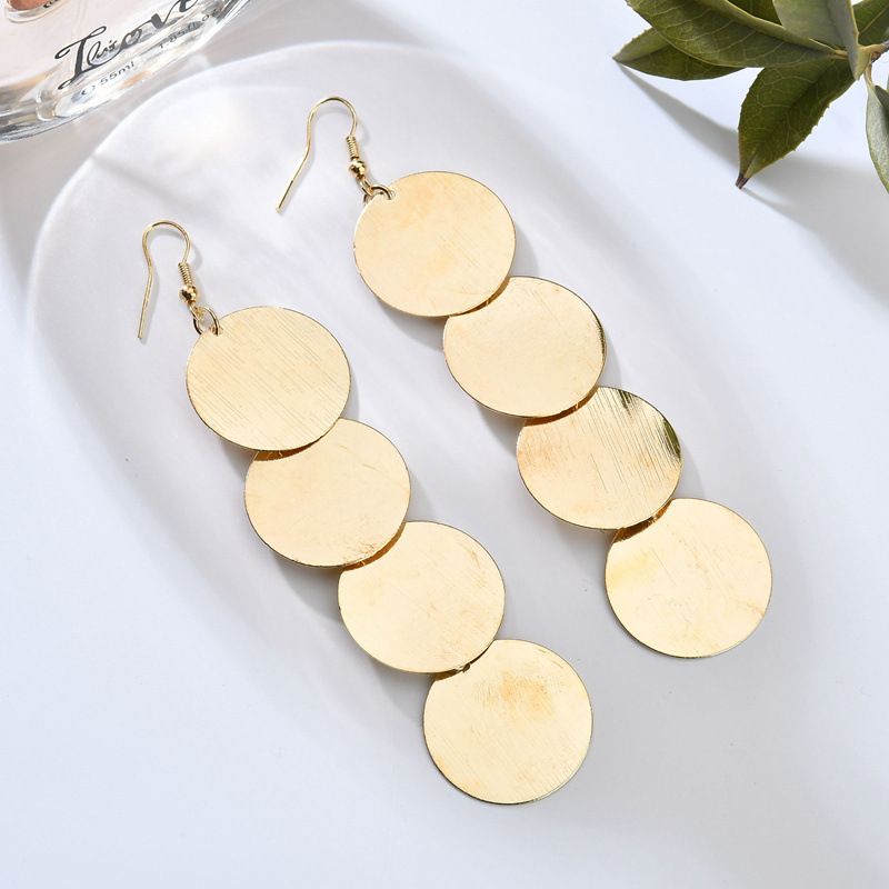 1 Pair Fashion Solid Color Alloy Patchwork Women's Earrings