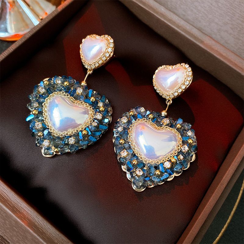Simple Style Flower Artificial Crystal Inlay Rhinestones Women's Drop Earrings Earrings Ear Studs