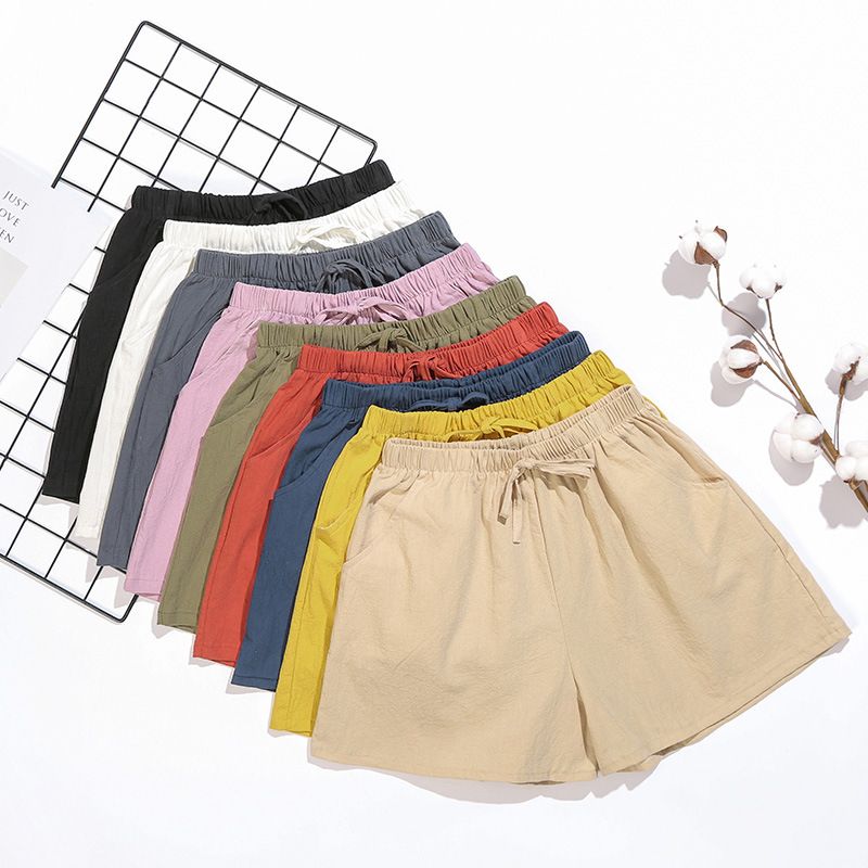 Women's Street Casual Solid Color Shorts Casual Pants