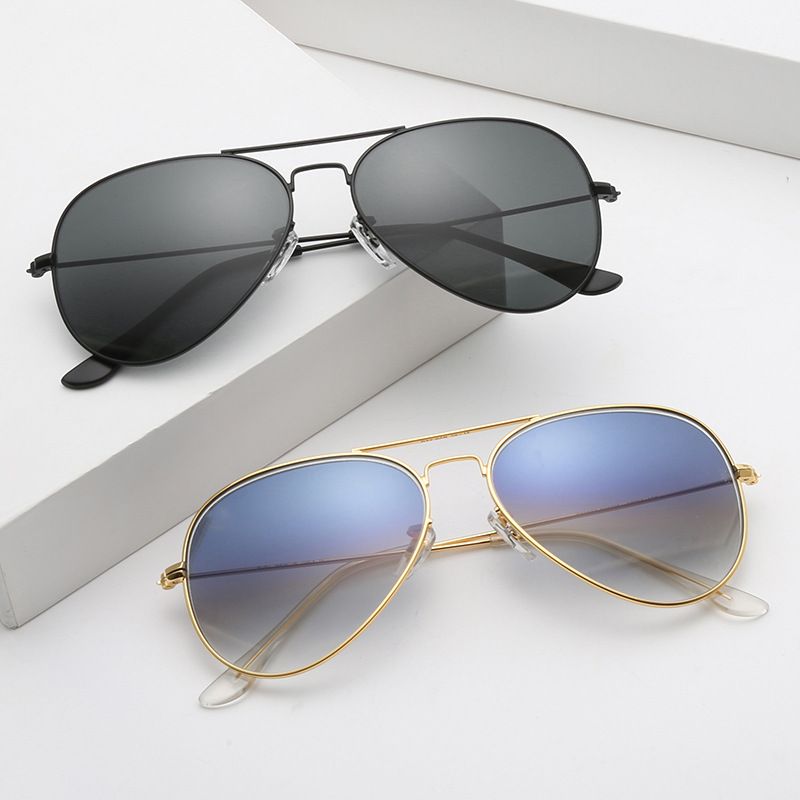 Classic Style Geometric Glass Toad Glasses Full Frame Men's Sunglasses
