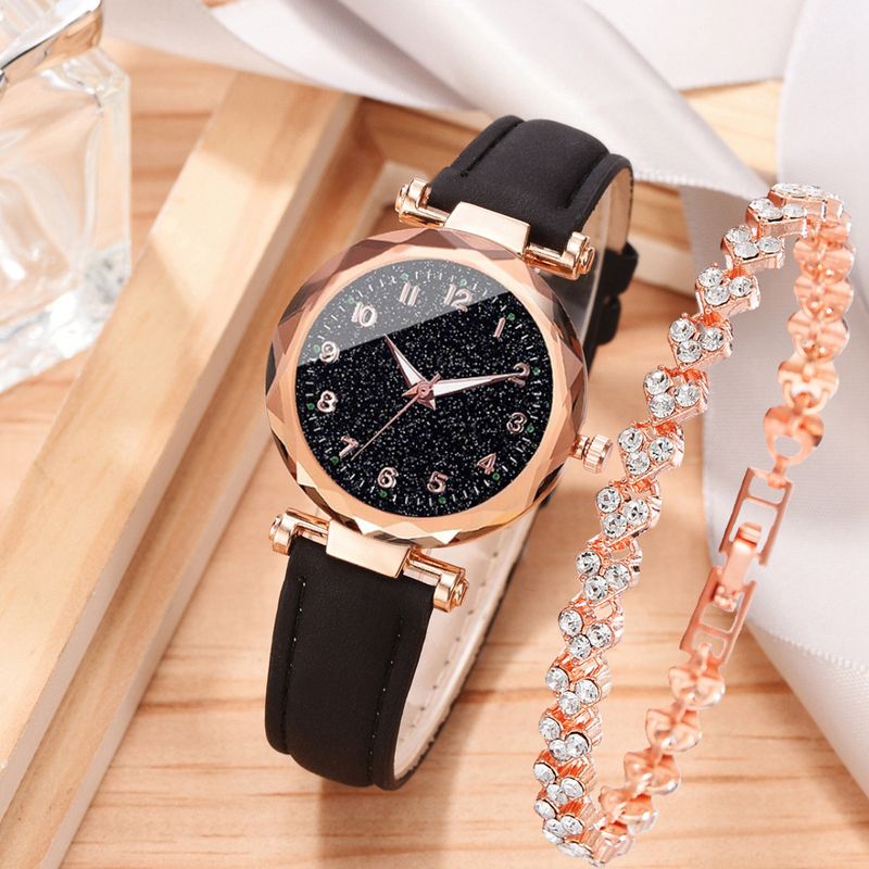 Business Solid Color Buckle Quartz Women's Watches