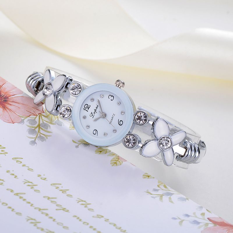 Artistic Flower Jewelry Buckle Quartz Women's Watches