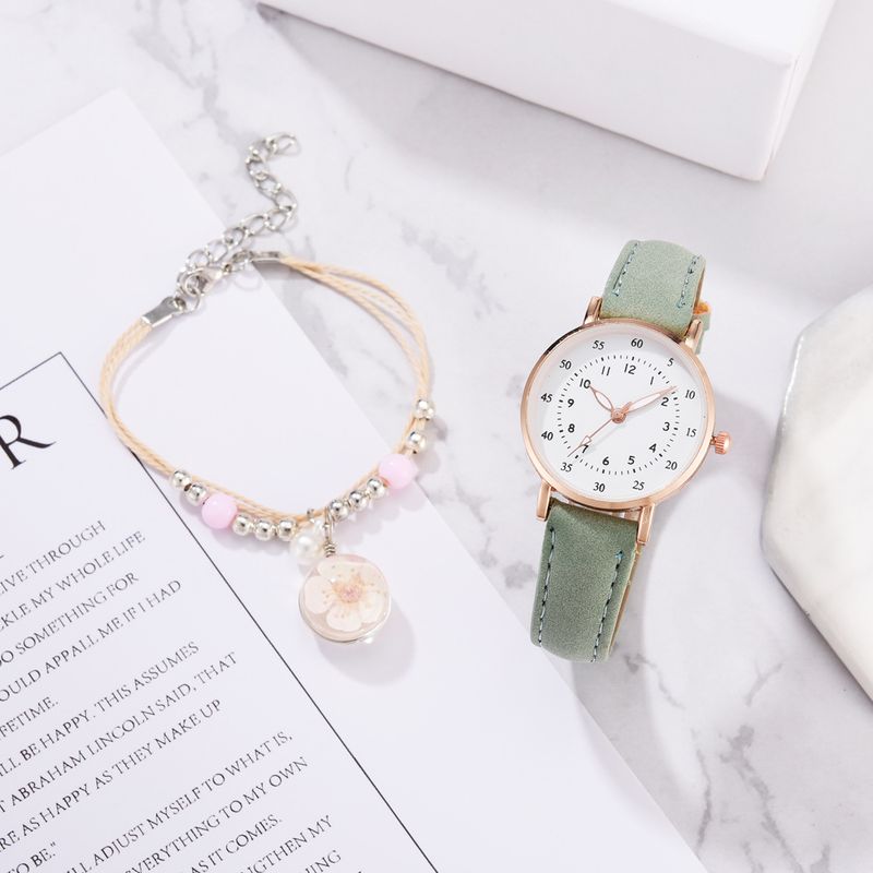 Casual Solid Color Buckle Quartz Women's Watches