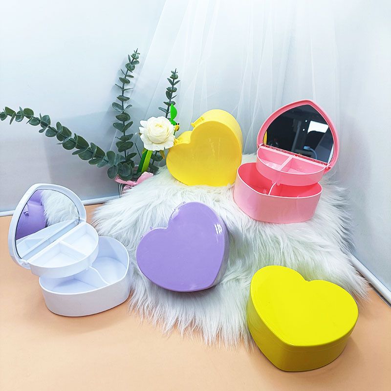 Cute Solid Color Plastic Jewelry Boxes