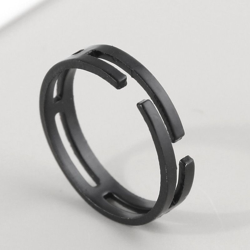 Simple Style Solid Color Alloy Unisex Open Ring