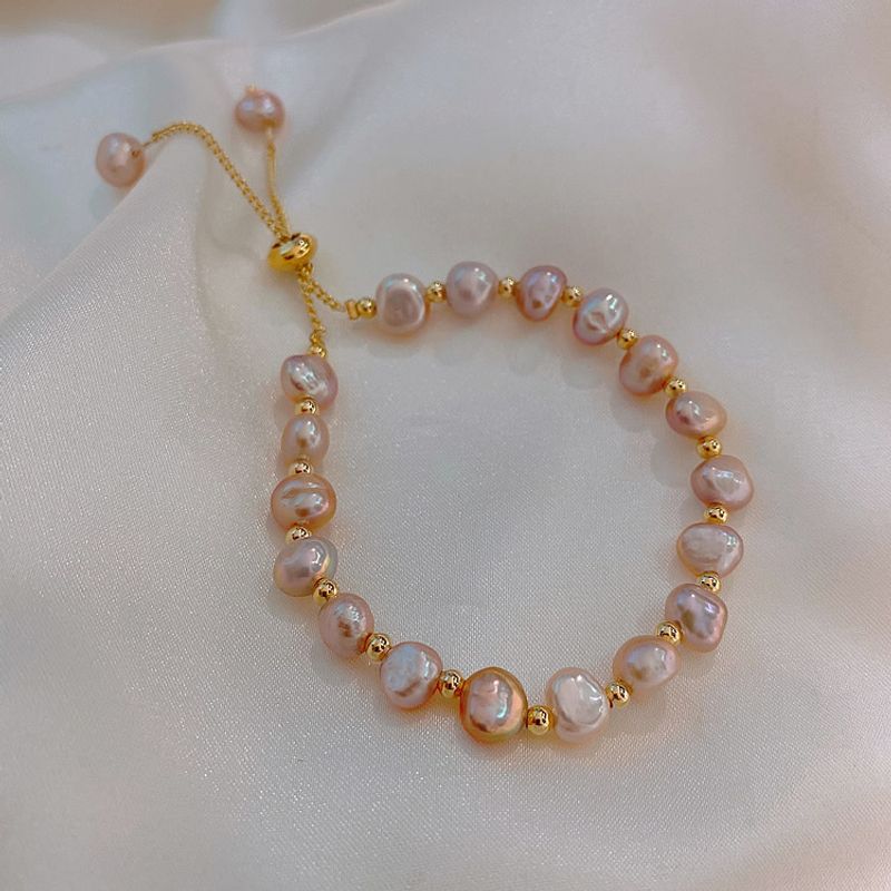 Elegant Simple Style Round Imitation Pearl Wholesale Bracelets