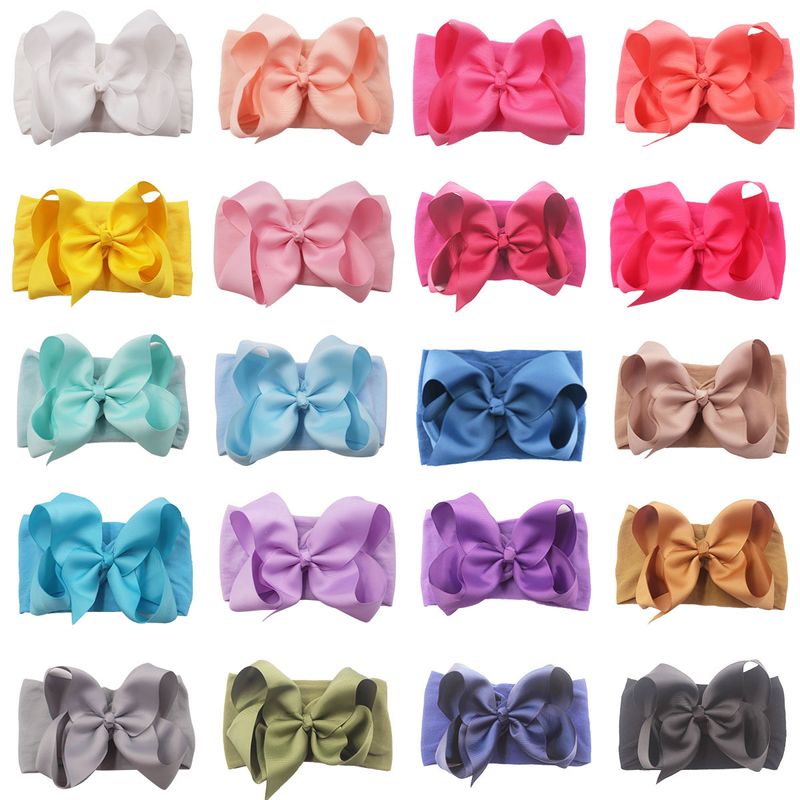 Cute Simple Style Bow Knot Nylon Hair Band