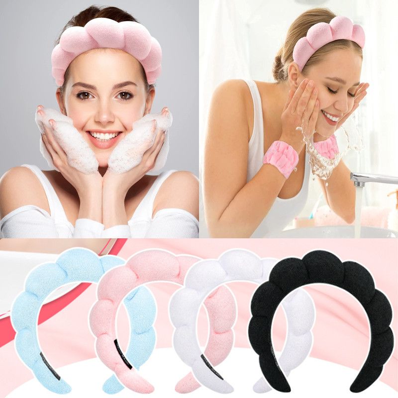 Cute Simple Style Solid Color Sponge Hair Band