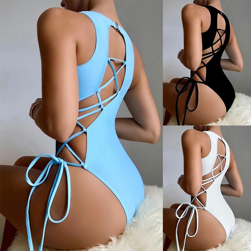 Women's Classic Style Solid Color 1 Piece One Piece Swimwear