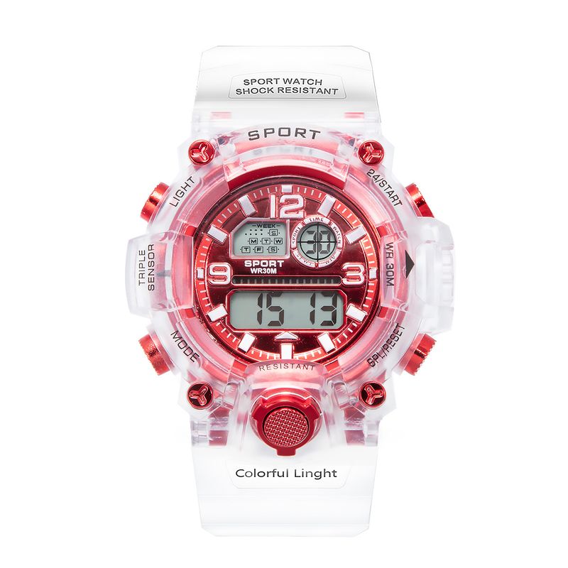 Sports Solid Color Buckle Electronic Kids Watches