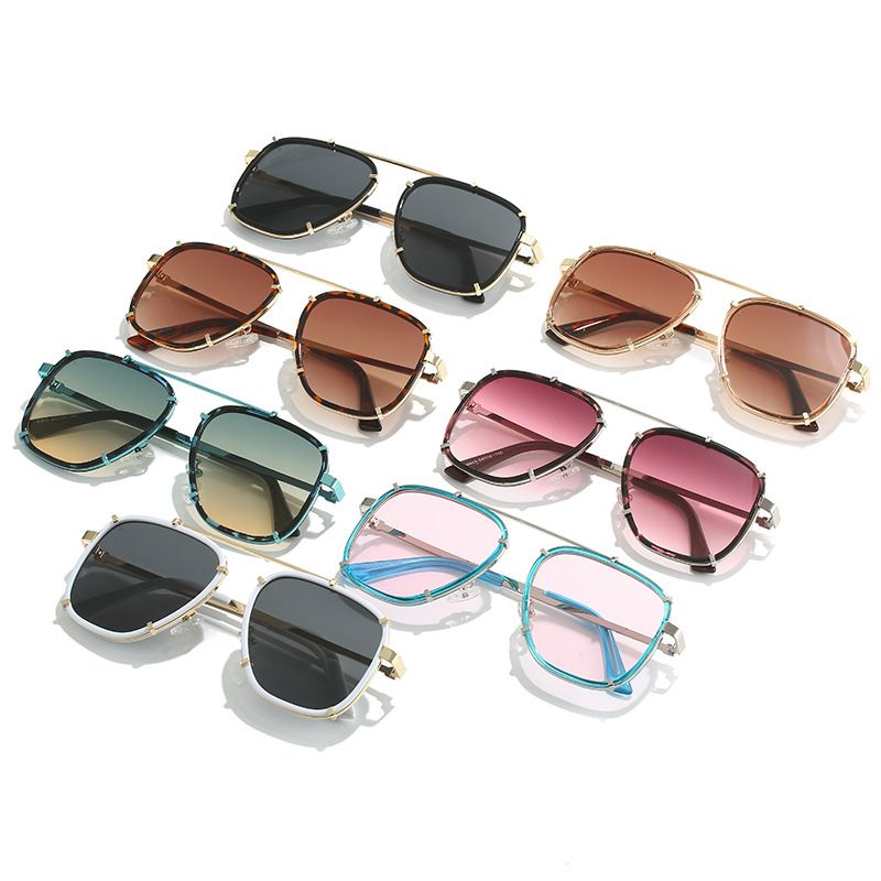 Style Simple Couleur Unie Pc Lunettes De Crapaud Plein Cadre Hommes De Lunettes De Soleil