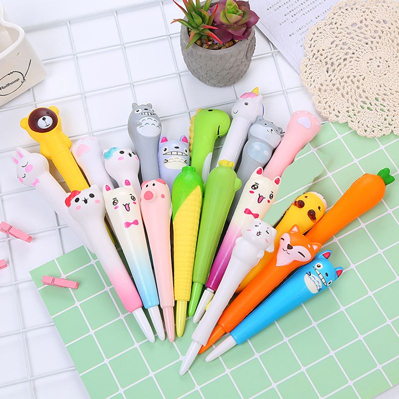 Creative Pressure Relief Pen Soft Slow Rebound Decompression Pen Cartoon Learning Stationery Office Supplies Vent Gel Pen