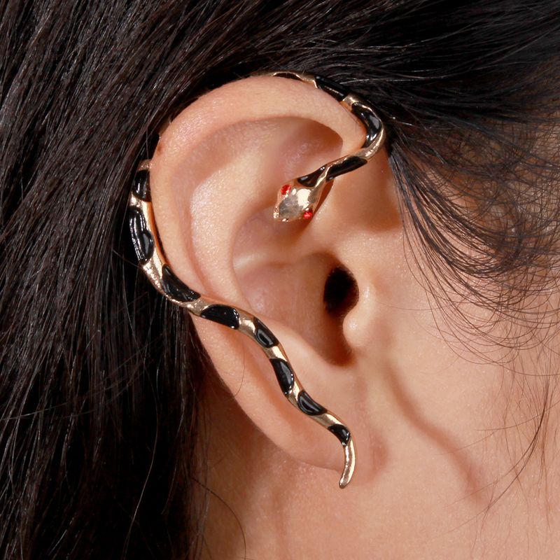 Elegant Snake Alloy Enamel Women's Ear Clips