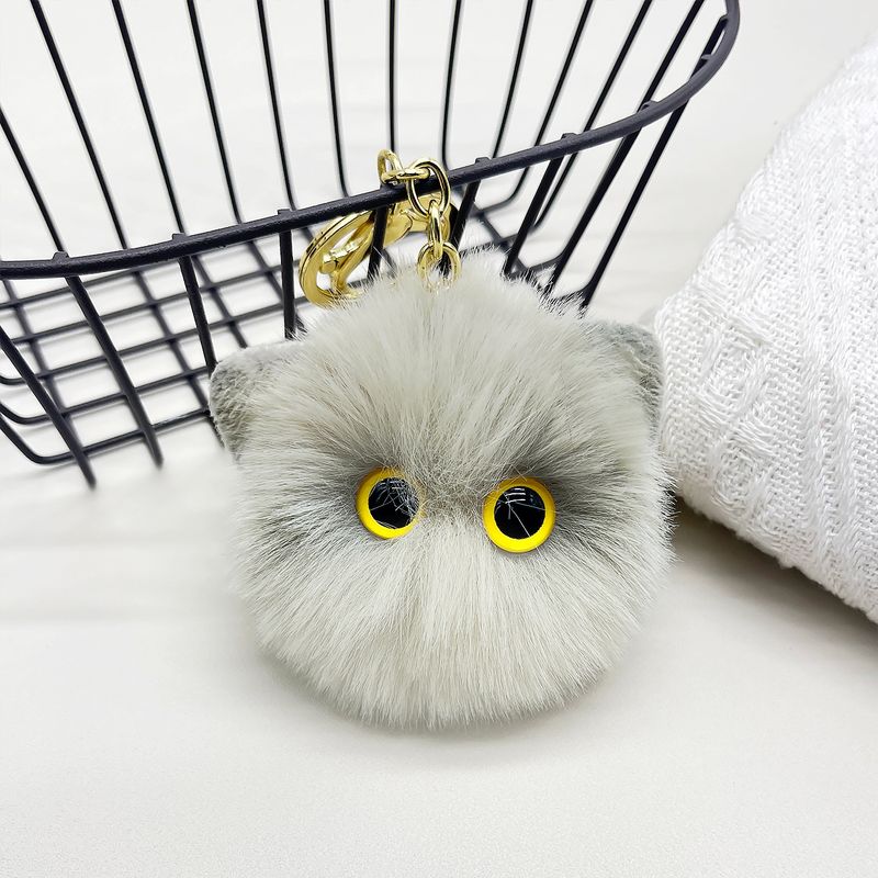 Cute Cat Synthetic Fibre Kid's Bag Pendant