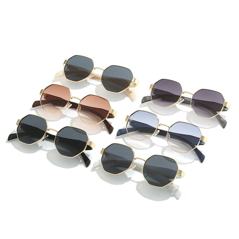 Basic Lady Simple Style Geometric Pc Polygon Full Frame Women's Sunglasses