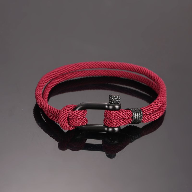 Retro Solid Color Milan Bracelet Titanium Steel Braid Unisex Bracelets